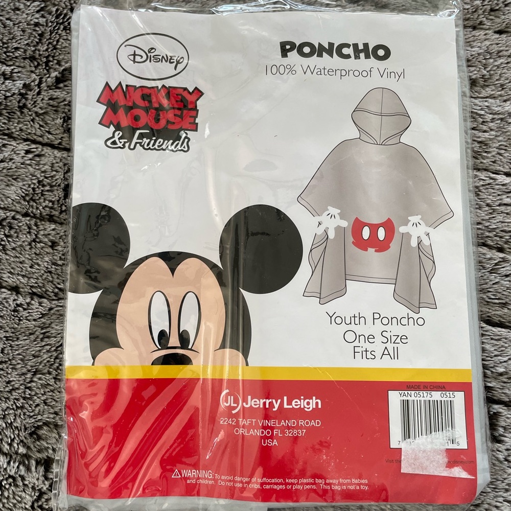 Disney Parks Poncho Mickey